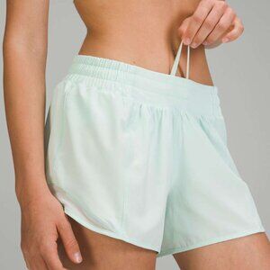 Lululemon Hotty Hot Low-Rise Lined Short 4" Delicate Mint Sz 4